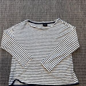 Blank Paige Striped Crew Neck Lightweight Sweater